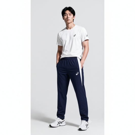 ASICS Color Block Track Pant - Peacoat / Brilliant White