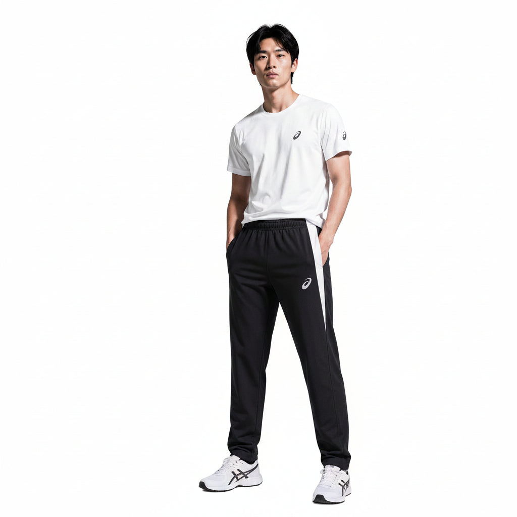 ASICS Color Block Track Pant - Performance Black / Brilliant White