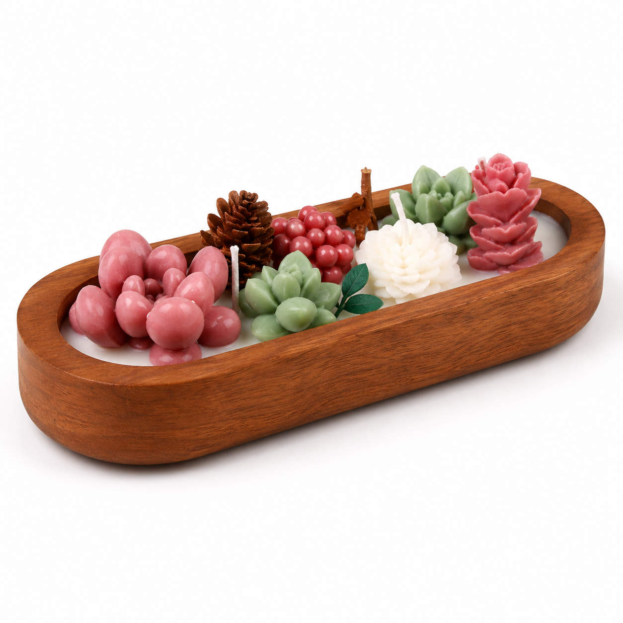 CD76- Wooden Candle