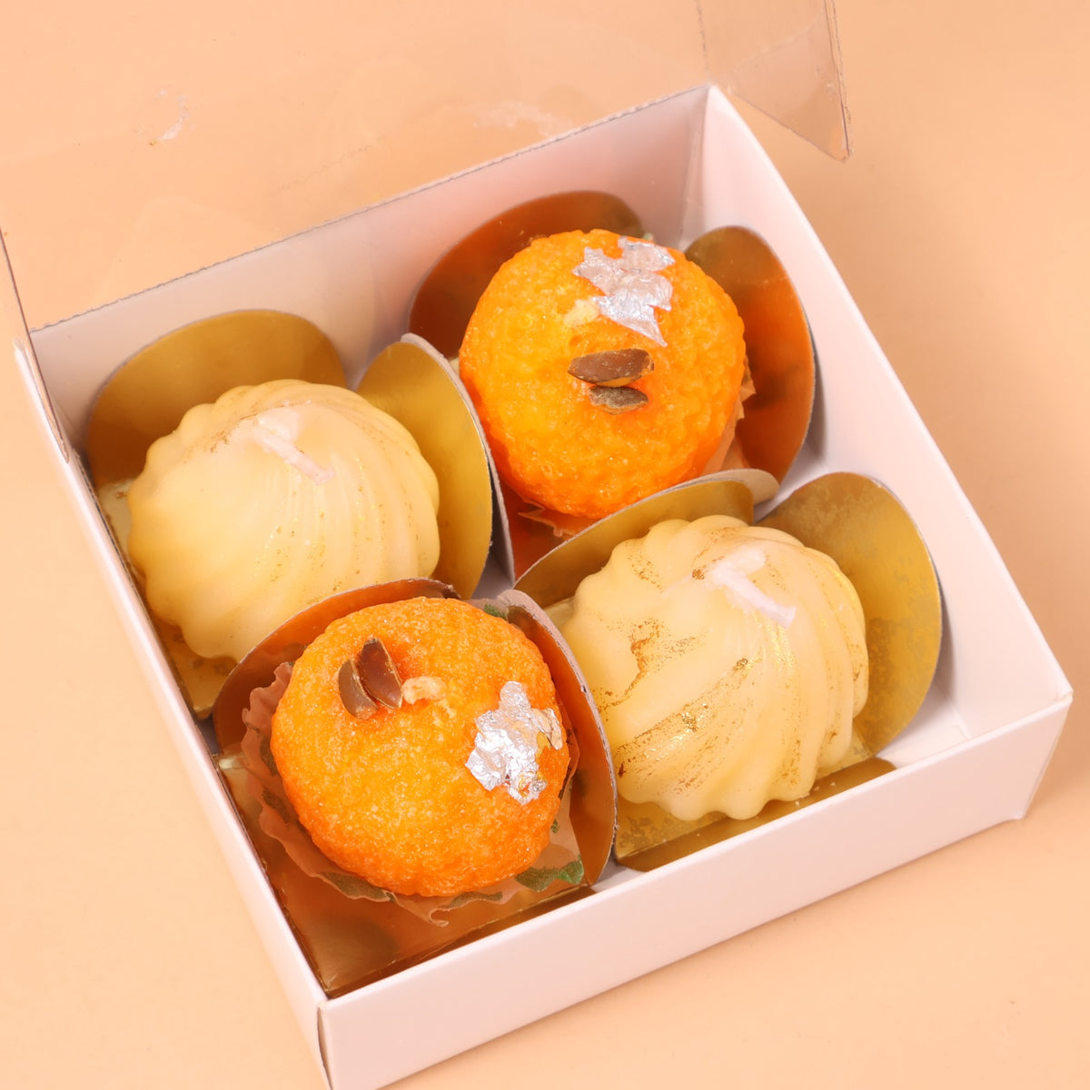 CD697- Laddoo & Modak Candle Set of 4