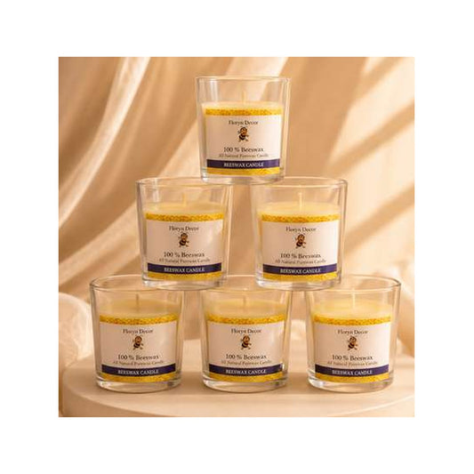 Beeswax Mini Pillar Candle Set of 6