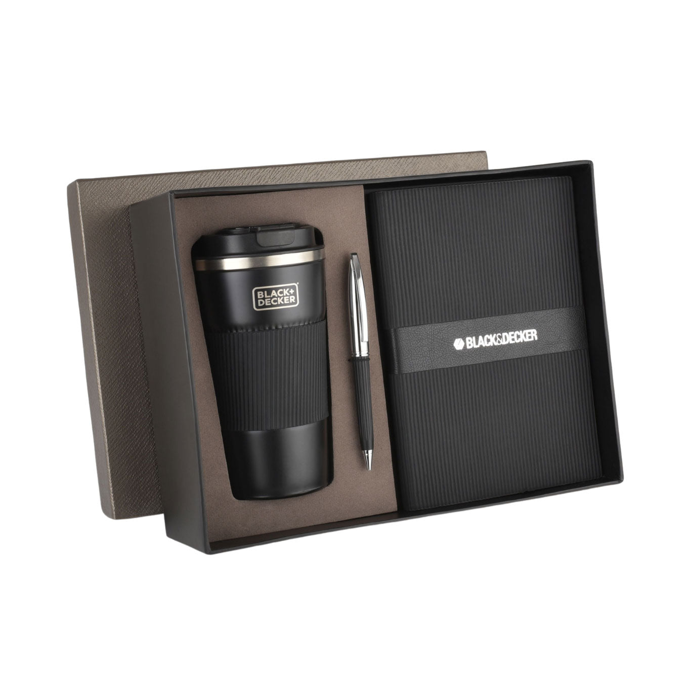 EJK43- 3-IN-1 Black & Decker Gift Set | Notebook | Pen | Flask
