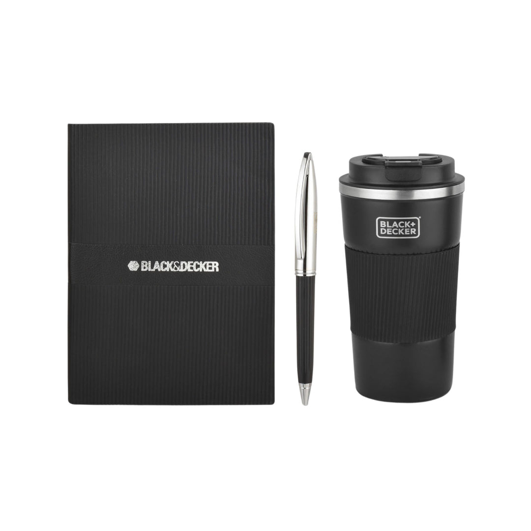 EJK43- Black & Decker 3-IN-1 Gift Set | Notebook | Pen | Sipper