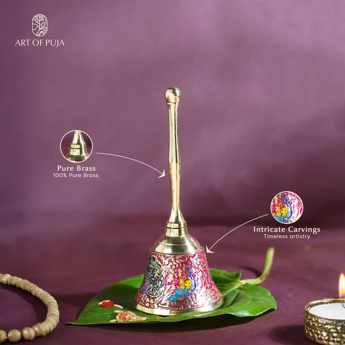 CD615- Art of Puja Brass Puja Bell