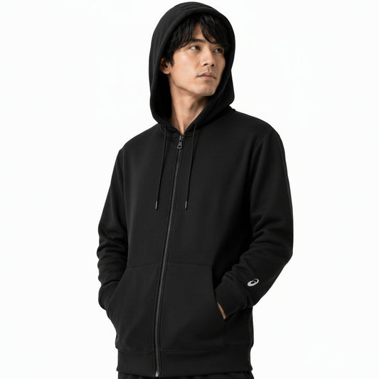 BST176 - ASICS Zipper Hoodie Sweatshirt - Performance Black