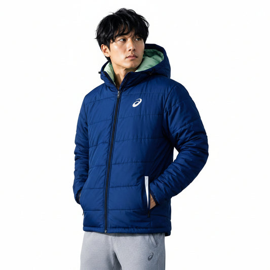BST178 - ASICS Puffer Detachable Hood Jacket 2 - Arctic Blue