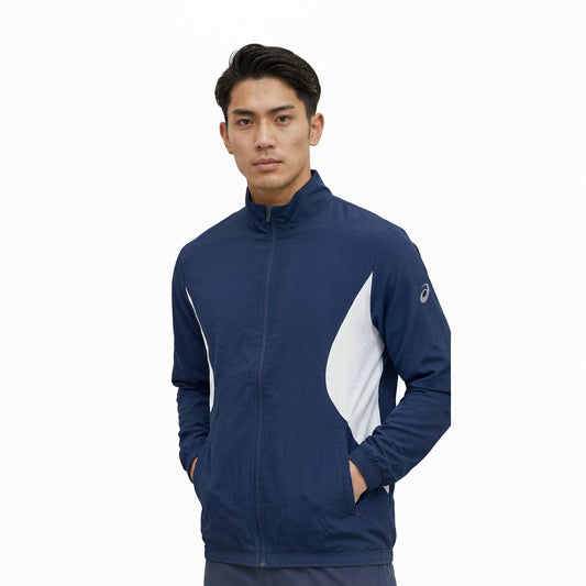 BST181 - ASICS Color Block Track Jacket - Peacoat / Brilliant White