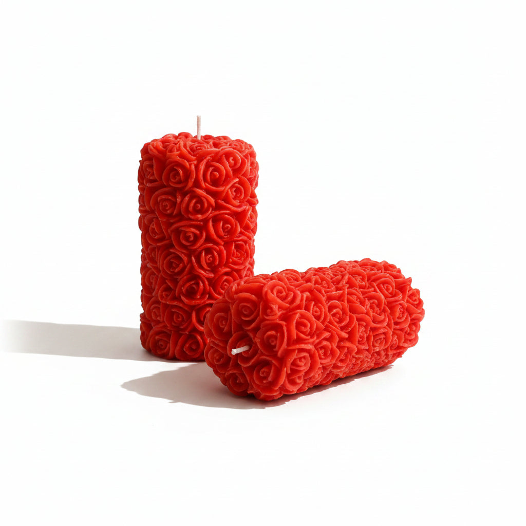 Rose Pillar Candle