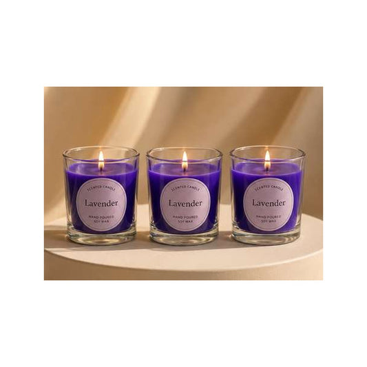 Clear Votive Candles Set of 3