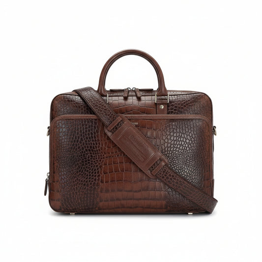 Da Milano COMPUTER BAG - BROWN