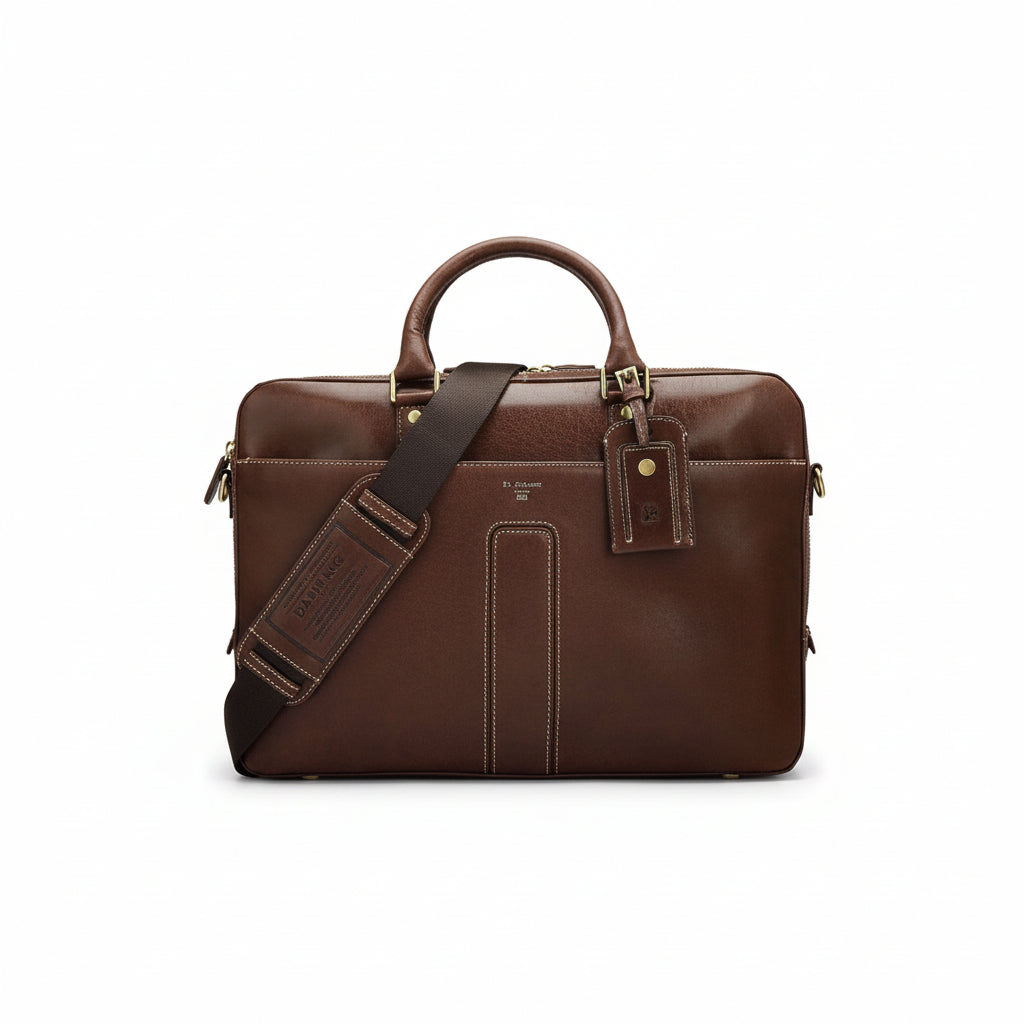 Da Milano COMPUTER BAG - BROWN