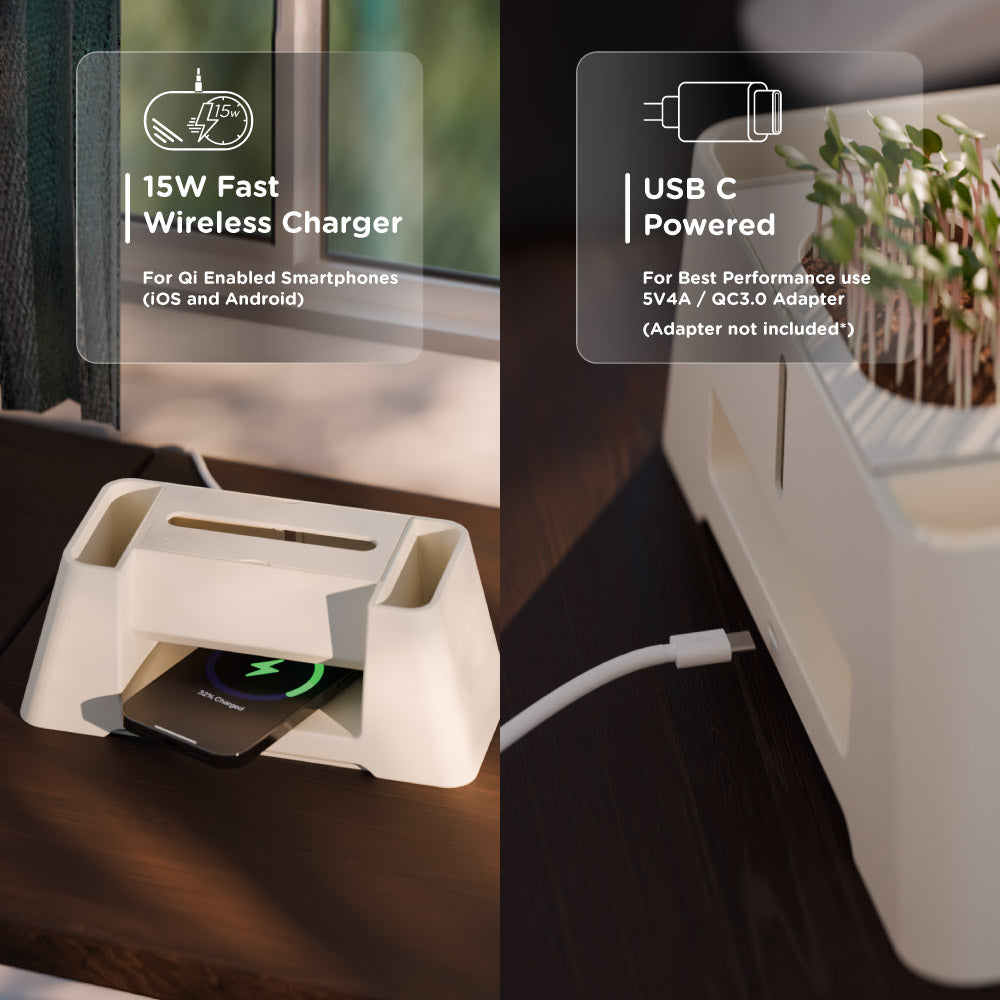 Quuincy Versa Charge wireless charging desk organiser