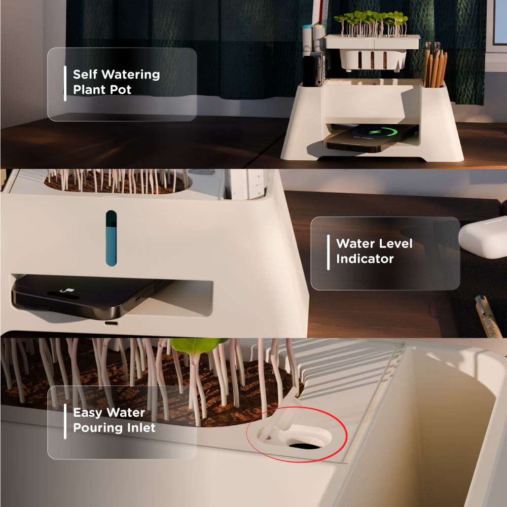 Quuincy Versa Charge wireless charging desk organiser