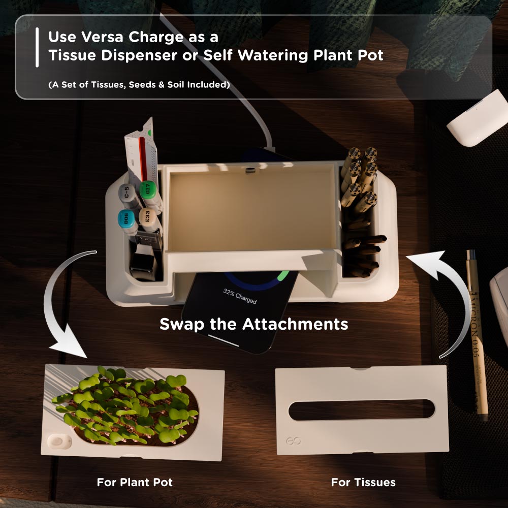 Quuincy Versa Charge wireless charging desk organiser