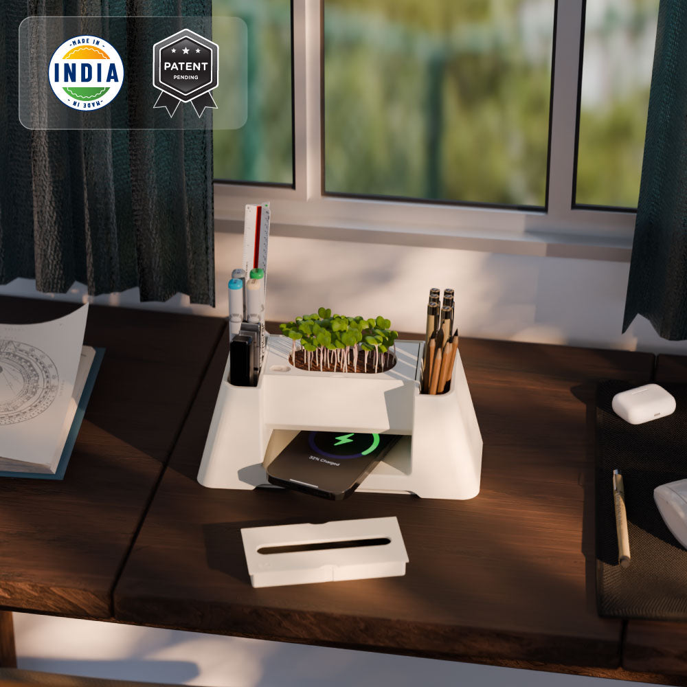 Quuincy Versa Charge wireless charging desk organiser