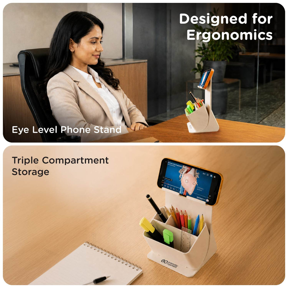 Quuincy Apex Phone Stand with Organiser