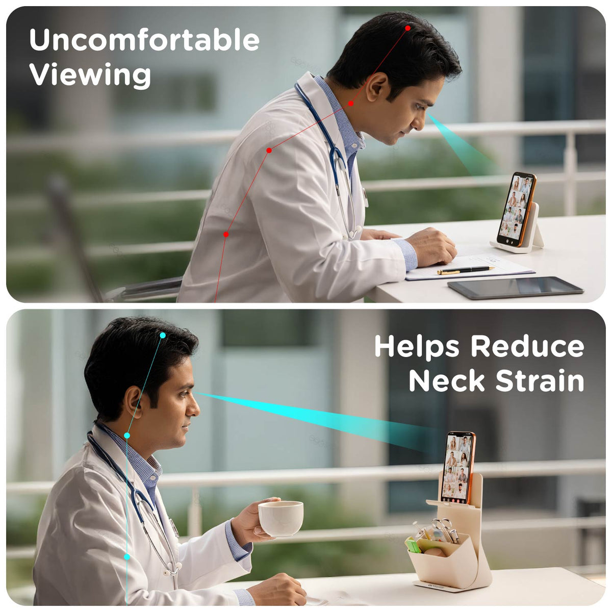 Quuincy Apex Phone Stand with Organiser
