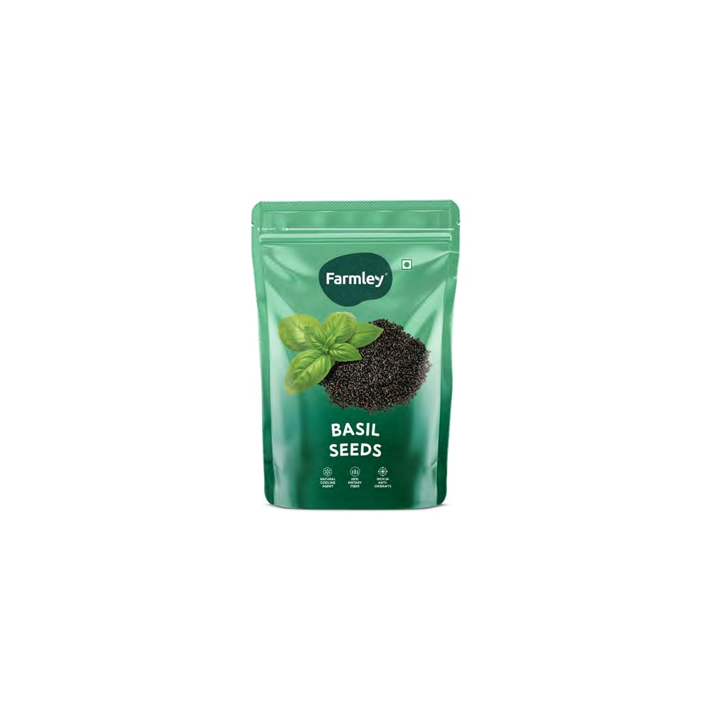 BSE375 - Farmley - Seeds - Basil Seeds / Pouch / 300 g