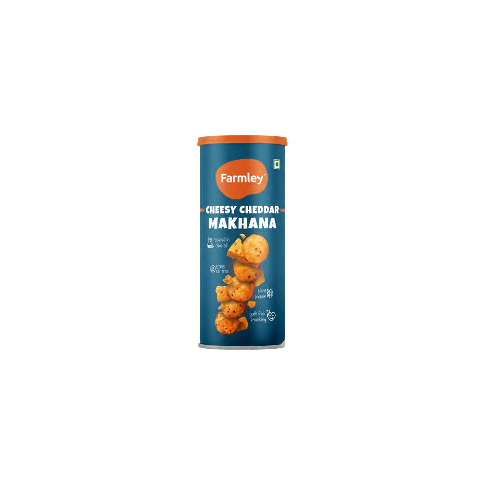 BSE370 - Farmley - Roasted Makhana - Cheesy Cheddar / Jar / 77 g