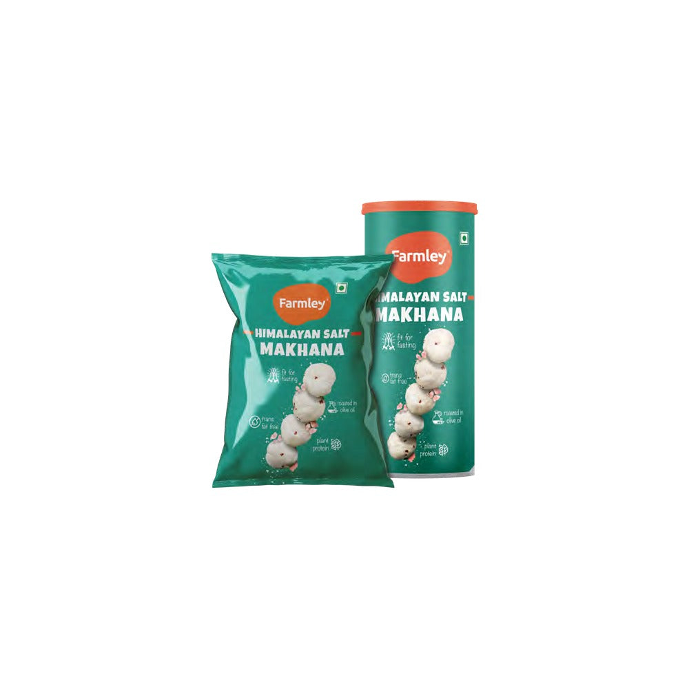 BSE370 - Farmley - Roasted Makhana - Himalayan Salt / Jar / 77 g