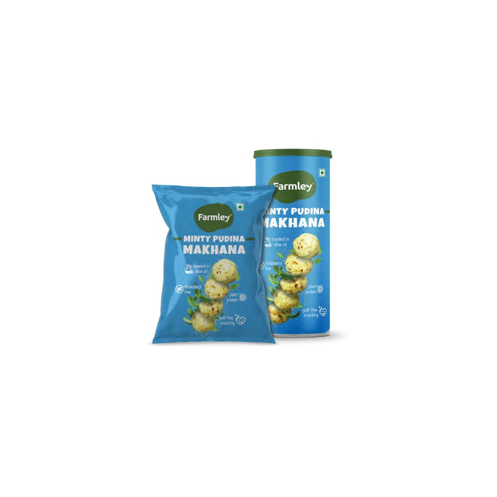 BSE370 - Farmley - Roasted Makhana - Minty Pudina / Jar / 77 g