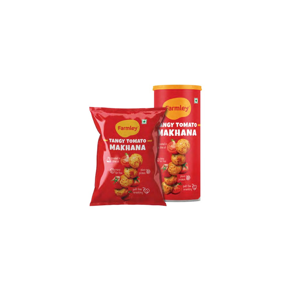 BSE370 - Farmley - Roasted Makhana - Tangy Tomato / Jar / 77 g