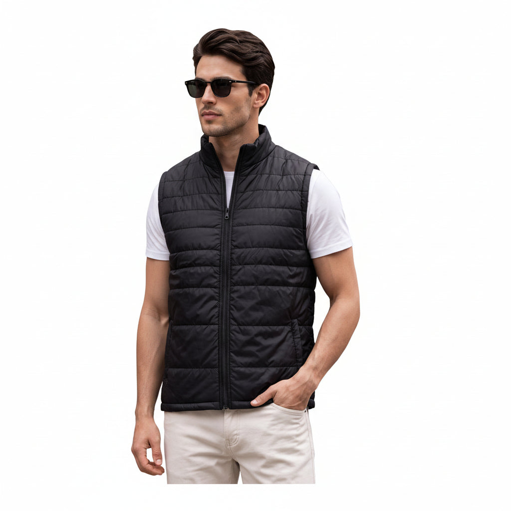 Giordano Classy Puffer Sleeveless - Black