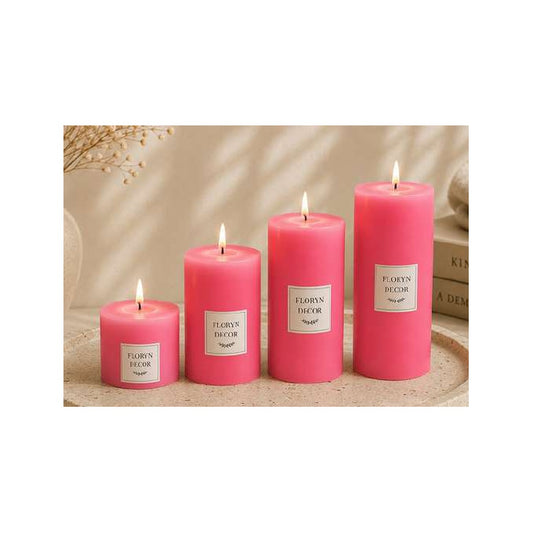 Gold Dust Pillar Candles Set of 3