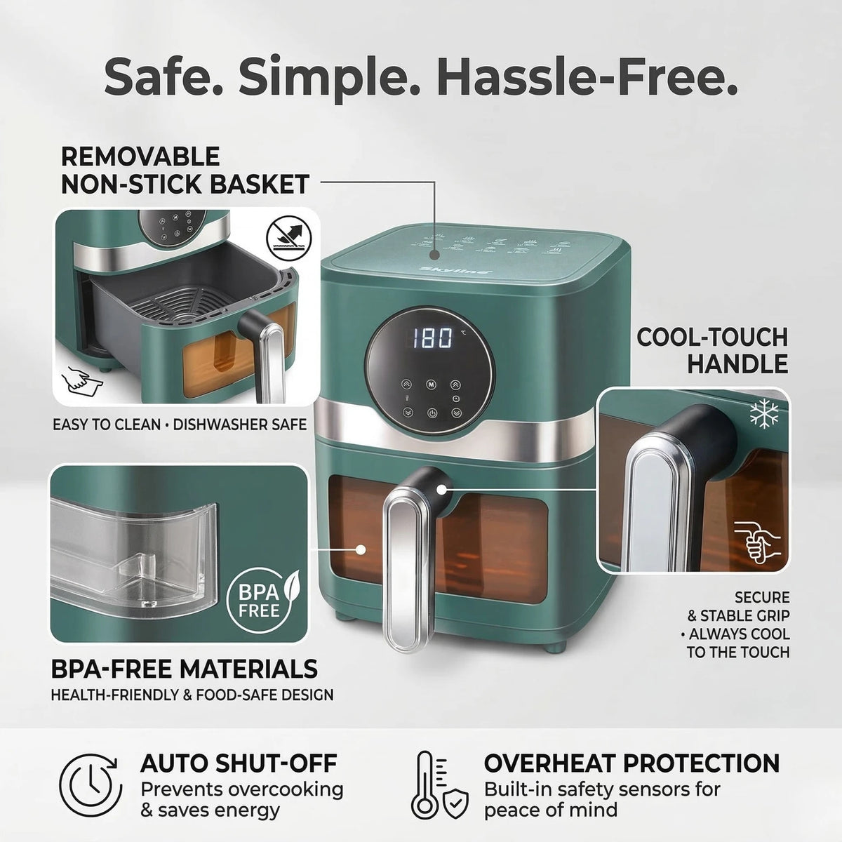 ED314- Skyline VTL-5113 G Digital Air Fryer