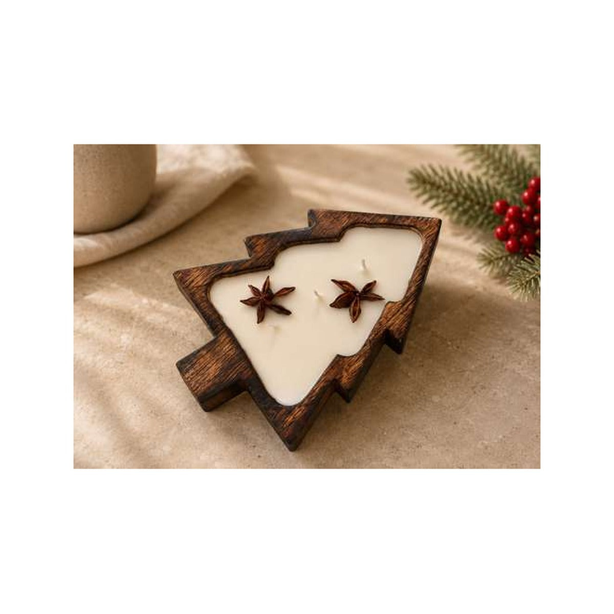Heart Wooden Candle