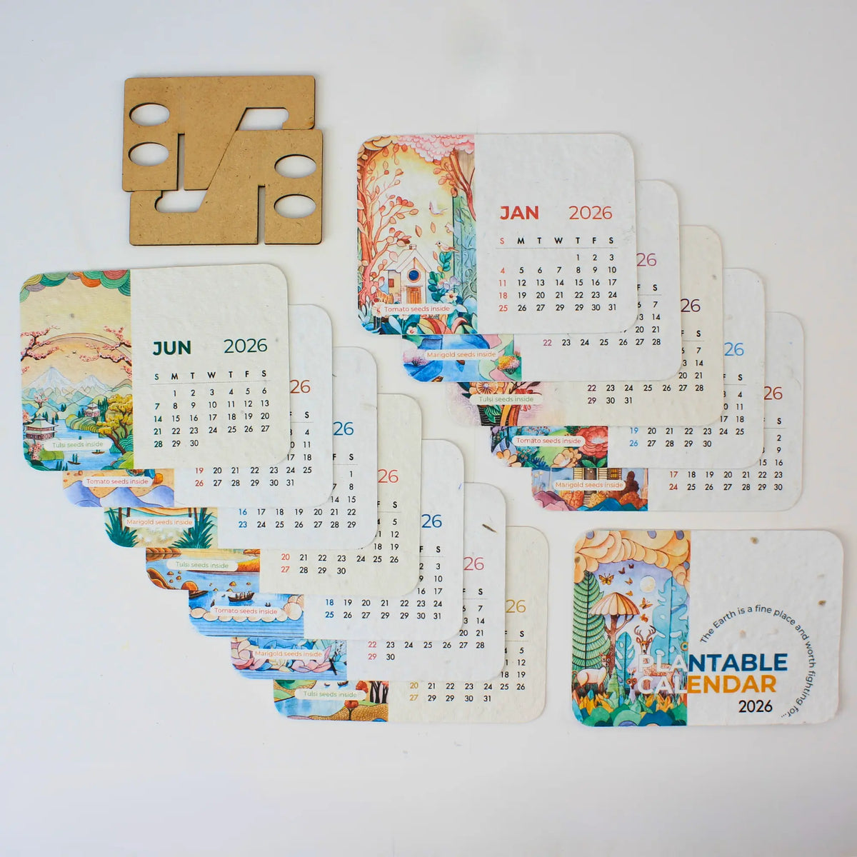 ECO21- BioQ Plantable Calendar (MDF, B7)