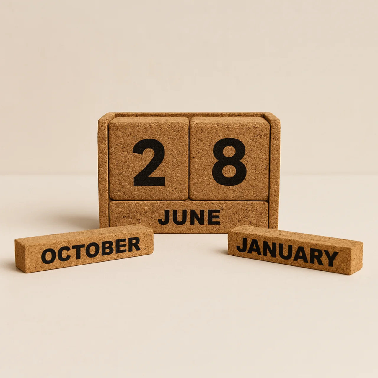 ECO26- Cork Block Calendar