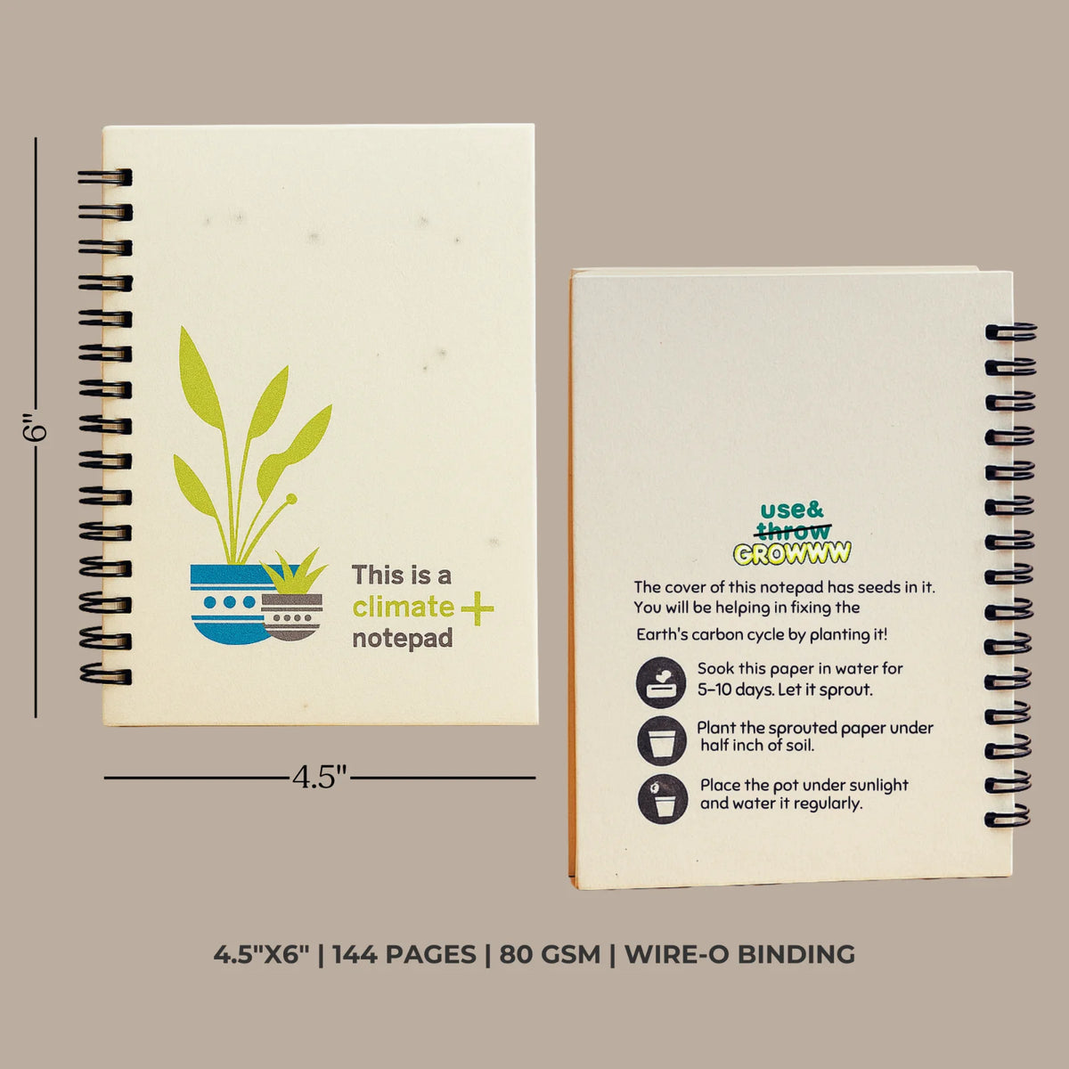 ECO13- BioQ Plantable A6 Notepad