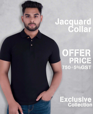 BST46- Benetton Jacquard Polo T-Shirt