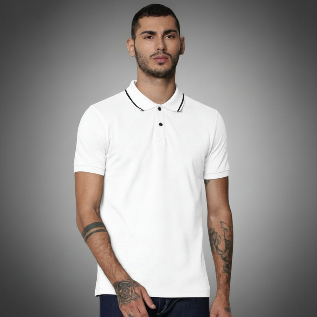 Jack & Jones Coolmax Polo - White