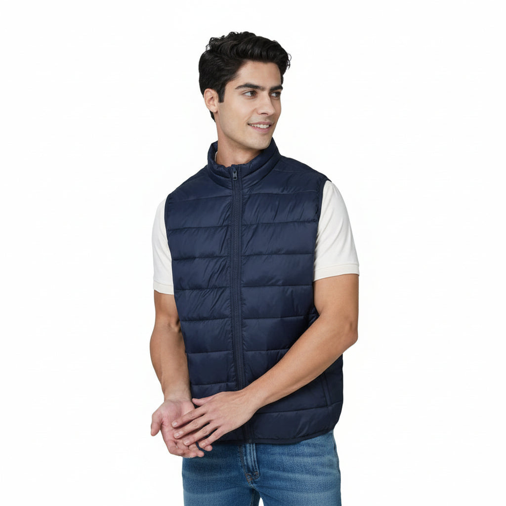 Jack & Jones Ethan Puffer Jacket - Navy Blue