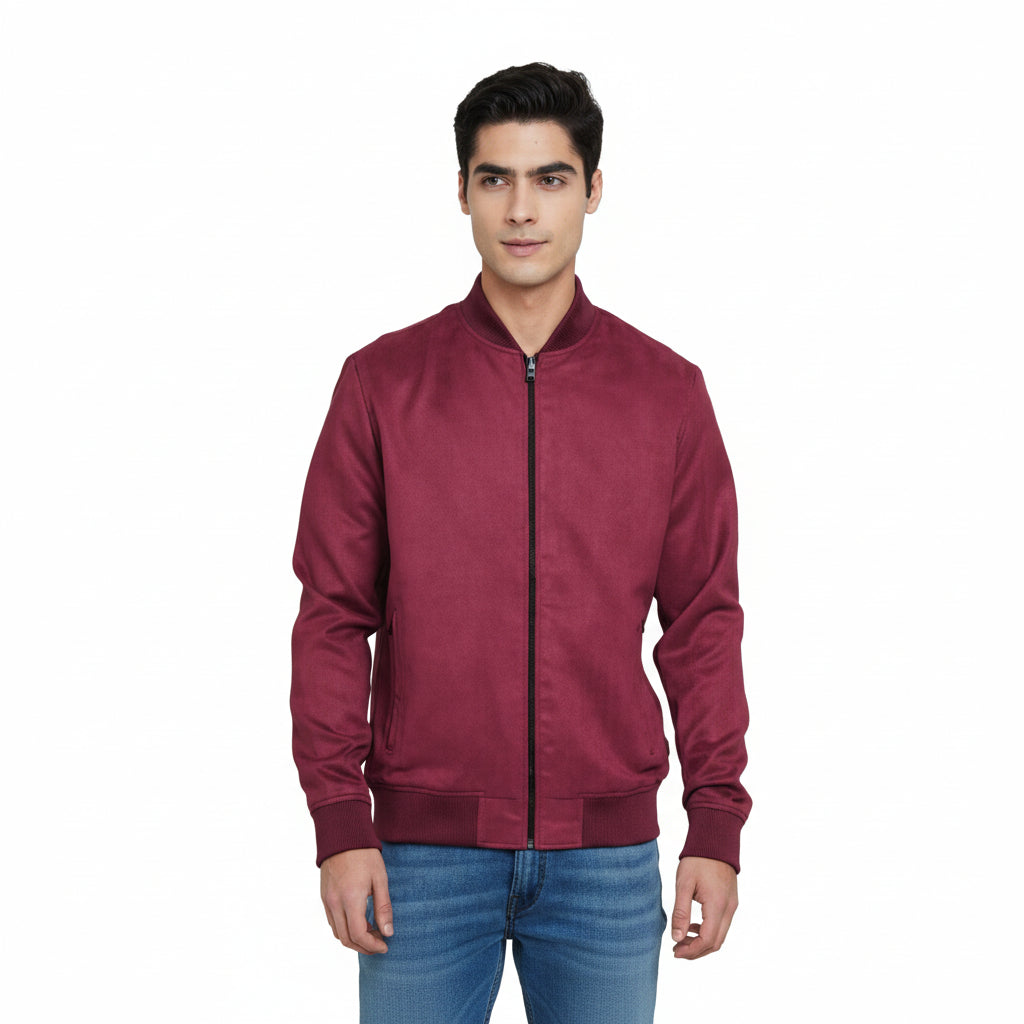 Jack & Jones Faux Suede Jacket - Wine