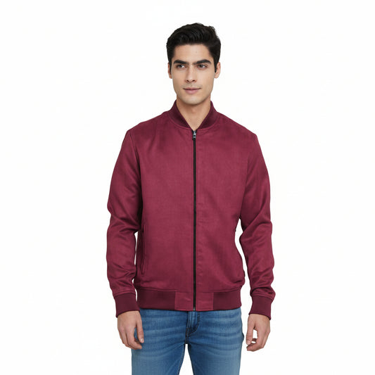 Jack & Jones Faux Suede Jacket - Wine