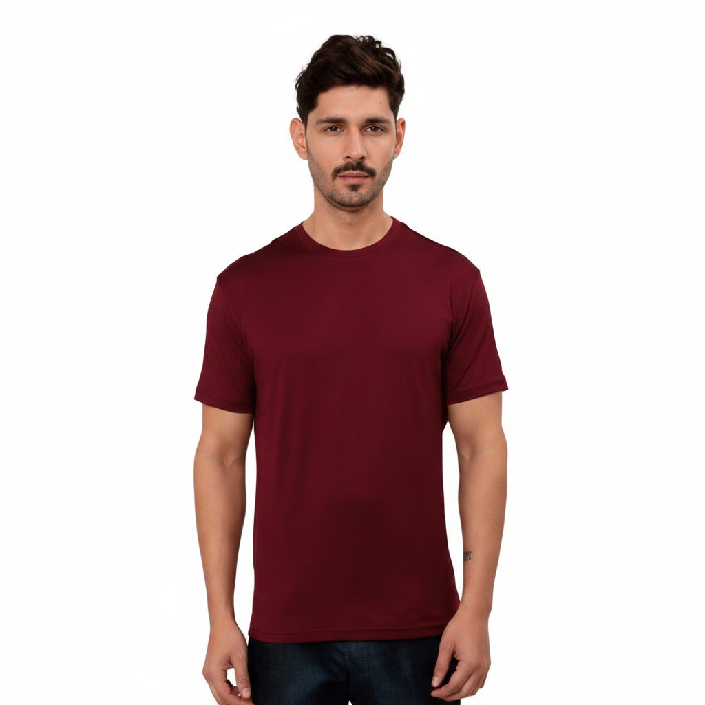 BS136 - Levis Polyester Round Neck T-Shirt - Wine