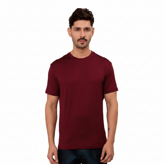 BS136 - Levis Polyester Round Neck T-Shirt - Wine