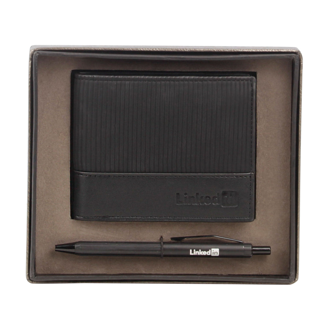 EJK128- Linkedin 2-IN-1 Gift Set | Wallet | Pen