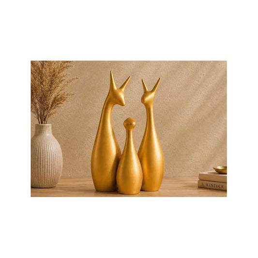 Lucky Deer Family Statue Set of 3