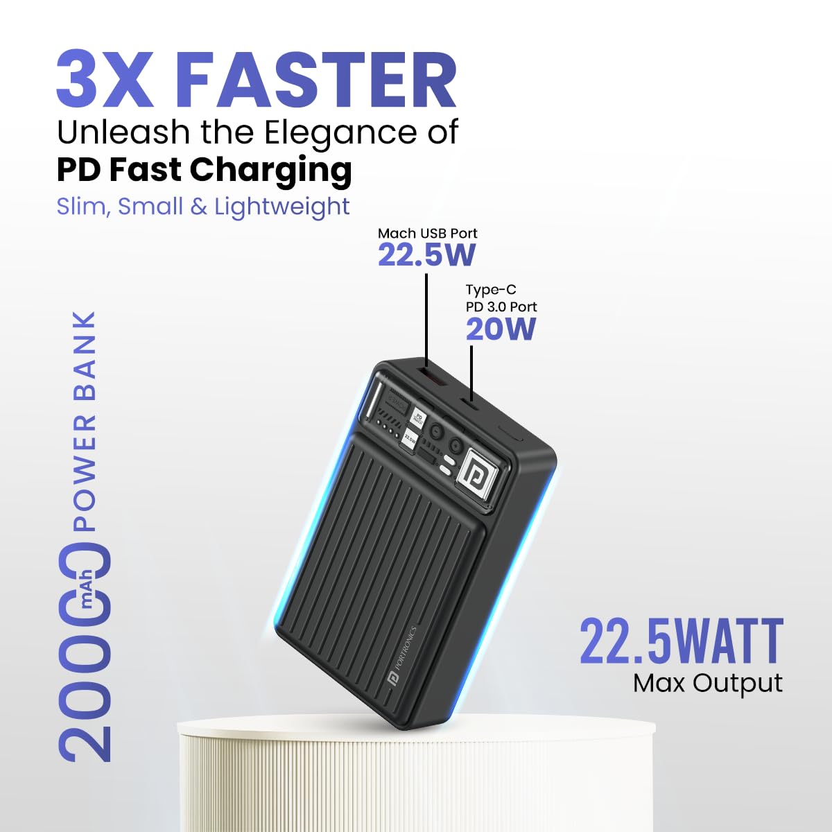 ED10- Portronics Luxcell Mini 10K Advanced Powerbank