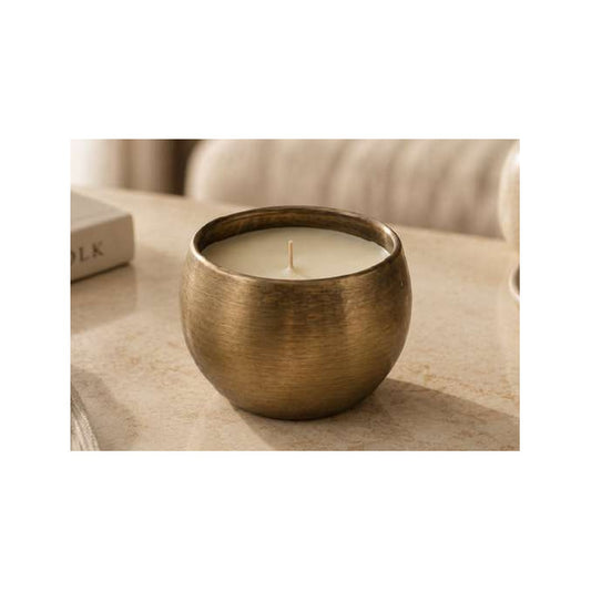 Luxury Ribbed Metal Candle