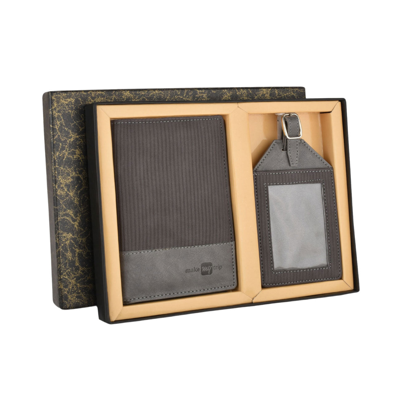 EJK64- Make My Trip 2-IN-1 Gift Set | Passport | Luggage Tag