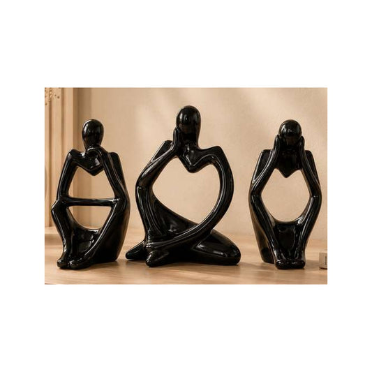 Modern Thinker Statue Set of 3