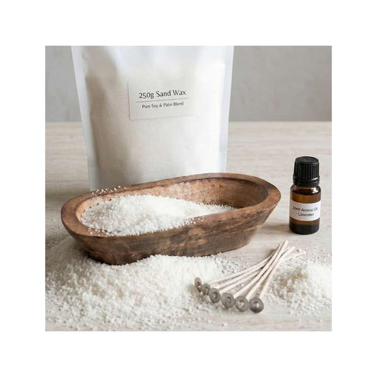 Natural Coconut Bowl Sand Wax Kit