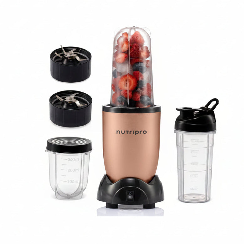 ED338 - Nutripro - Nutri Blender 500W - 3 Jars & 2 Blades - Gold