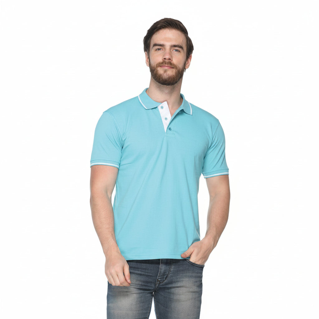 Pikmee Highline Tipped Polo T-Shirt