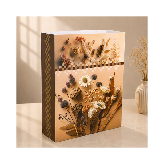 PB32 - Beige Dried Flower Large Paper Bag